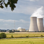 Nuclear Power Plant In River Landscape