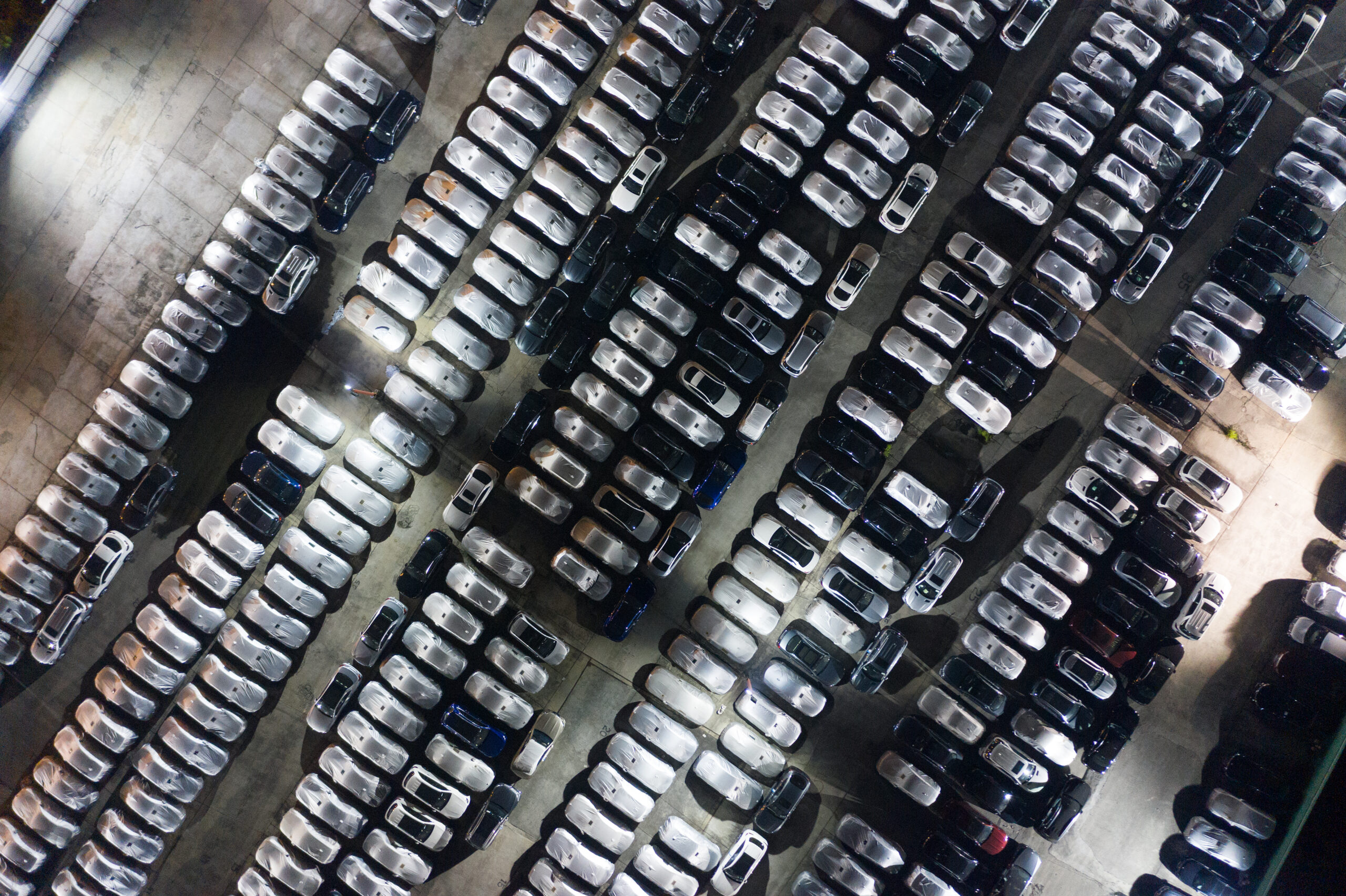 Outdoor parking at night